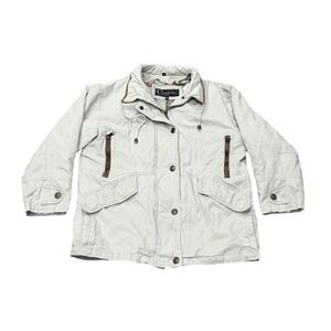 Colebrook Womens Utility Barn Chore Coat Corduroy Trim Plaid Liner‎ Small Tan